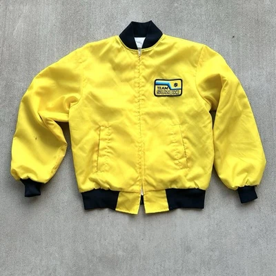 Vintage Team Suzuki Coaches Jacket Zip Up Men Size Medium Yellow Made In USA  - Image 1 of 4