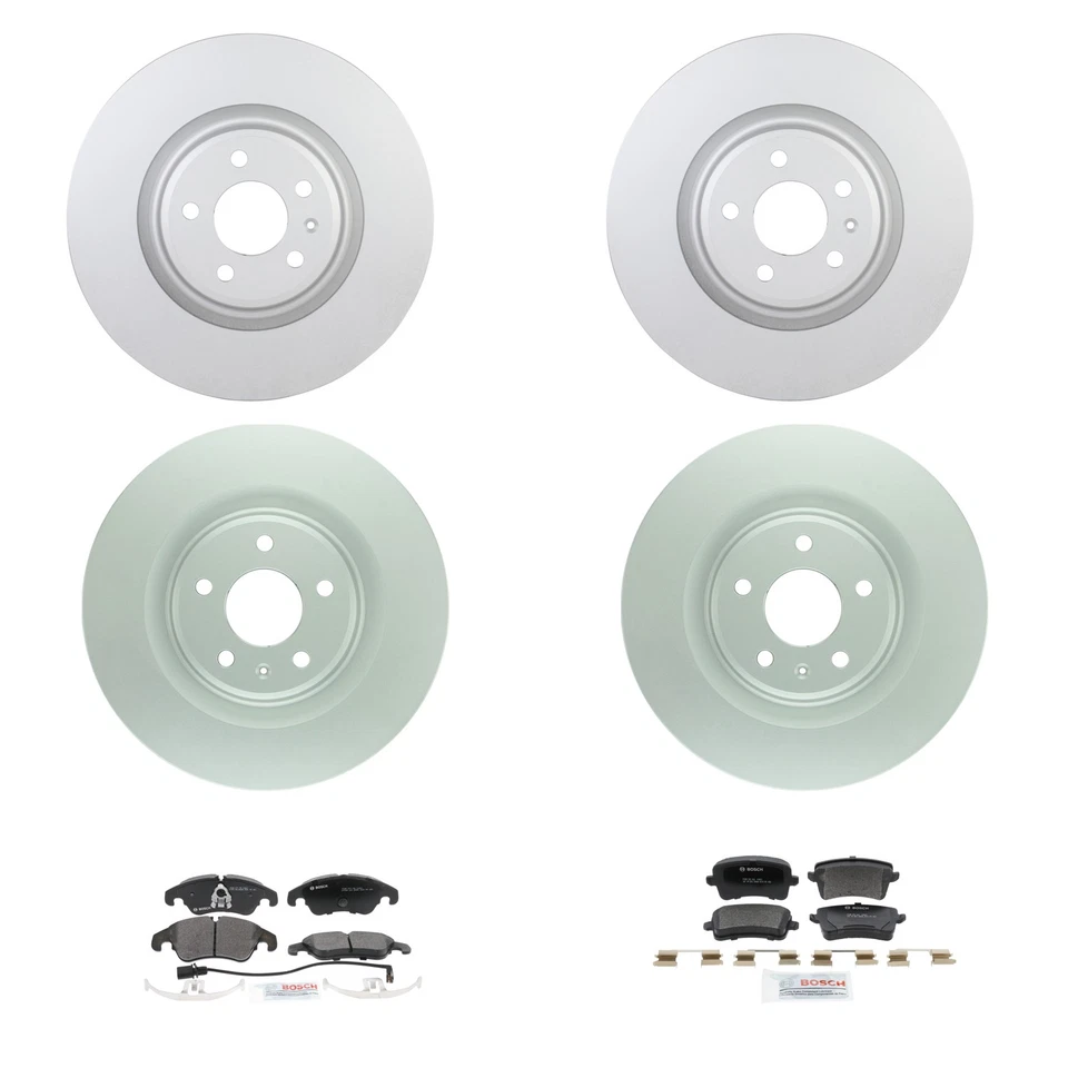 Kit de pastillas de freno de disco y rotor trasero delantero Bosch QuietCast para Audi Q5 S5 Foto 1 de 1