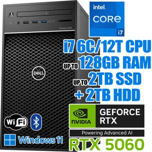 Dell Precision 3630┃RTX 5060┃i7 6C/12T┃Up to 128GB RAM & 2TB NVME SSD┃2TB HDD - Picture 1 of 10