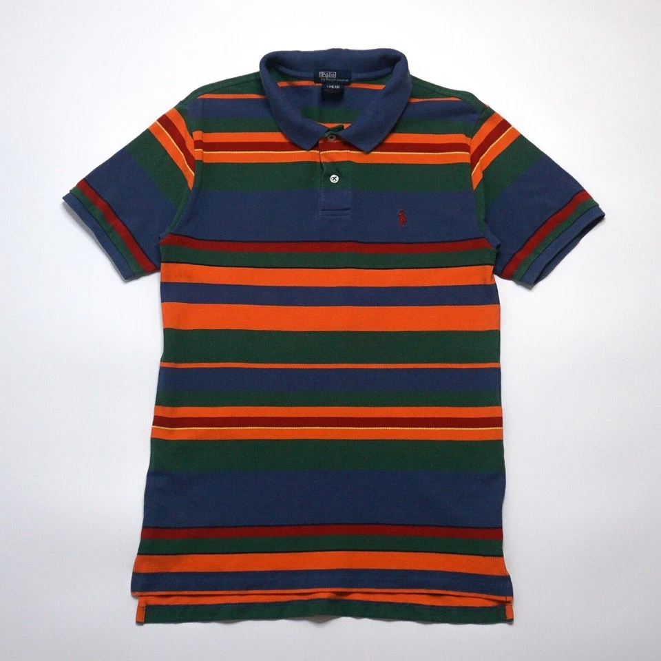 Ralph Lauren Boys Multicoloured Short Sleeve Cotton Polo Shirt Size 16-18 Years - Image 1 of 4