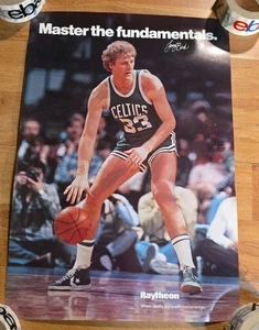 Vintage Larry Bird Poster Master The Fundamentals Boston Celtics 1980er - Bild 1 von 5