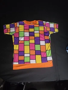 T-shirt donna vintage Traffic Jam arancione colorata quadrata con spalline med. - Foto 1 di 7