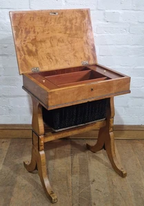 Antique continental sewing work storage console table - side occasional table - Picture 1 of 20
