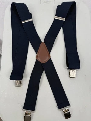 Carhartt Hombre Azul Marino Tirantes Cuero Crossback Resistente Clip Ajustable Foto 1 de 4