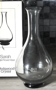 Wedgwood Glass Midnight Lead Crystal Sarah Single Flower Vase, Original Box - Picture 1 of 5