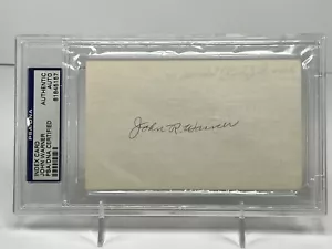 John R. Jackie Warner 1930s Baseball Player Signed Index Card PSA DNA Auto - Picture 1 of 7