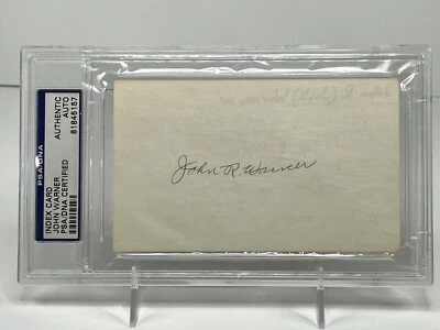 John R. Jackie Warner 1930s Baseball Player Signed Index Card PSA DNA Auto - Image 1 of 4