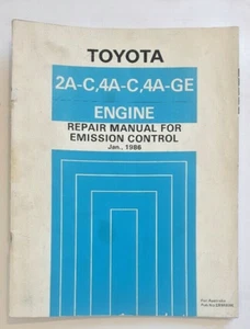 Original 1986 Toyota Engine Repair Manual for Emission Control 2A-C, 4A-C, 4A-GE - Picture 1 of 4