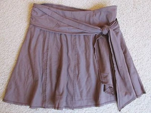 New Girl's Abercrombie & Fitch Brown Pleated A Line Belted Knit Skirt Size XL - Picture 1 of 3