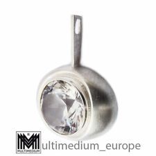 Srebrny wisiorek z lat 70. kryształ górski vitage silver pendant rock crystal