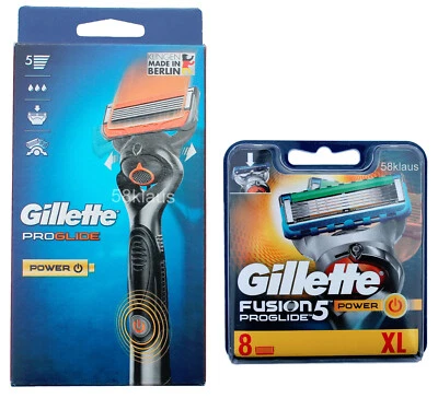 8 lamette da barba Gillette Fusion5 Proglide Power + rasoio Power Flexball in set - Immagine 1 di 4
