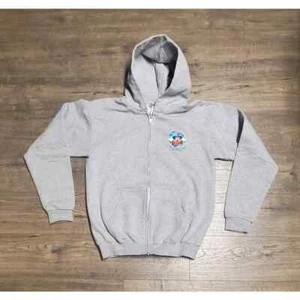 Vintage 90s Disney World Mickey Full Zip Hoodie Youth Kids Large L Womens XS - Picture 1 of 8