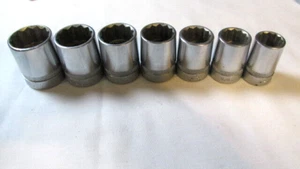 Indestro Super USA - SAE - 12pt. - 1/2" Drive - Socket Set - 7pcs - Picture 1 of 1