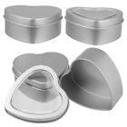 1/6/12x Small Heart Shaped Tin Can Metal Box Mints Candies Container With Lid D