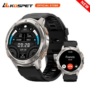 2024 KOSPET TANK T3 Smart Watch for Men Smart Watches 5ATM Waterproof SmartWatch