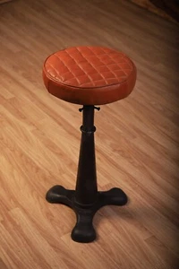 Industrial Cast Iron Stool Singer Workshop Stool Industry Chair Height Adjust - Picture 1 of 3