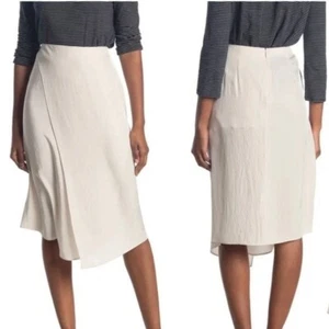 NWT Vince Midi Cream Wrap Skirt - Picture 1 of 8