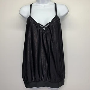 Next Swim Top Feeling Fine Turn Out Double Black Gold 36 B/C New $78 - Picture 1 of 12