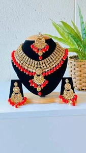 Designer Necklace Set With Earrings and Bindi - Picture 1 of 1