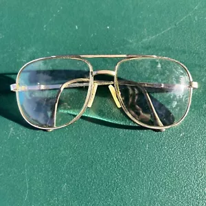 Montatura uomo vintage grande bordo oro anni 70 - 80 lenti originali solo montatura - Foto 1 di 10