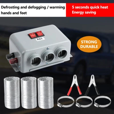 12V 800W 3 Hole Car Heater Windshield Defroster Kit Defogger for Car Warmer - Image 1 of 4