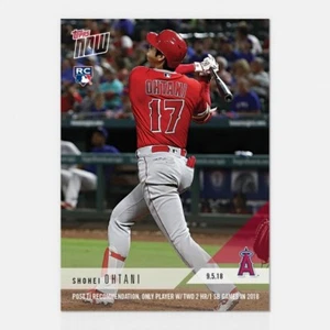 2018 TOPPS NOW #692 SHOHEI OHTANI POST TJ RECOMMENDATION, 2-HR GAME AND SB - Picture 1 of 2