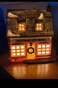Dept 56 Heritage Village Collection Dickens' Village Series "White Horse Bakery" - Picture 1 of 6