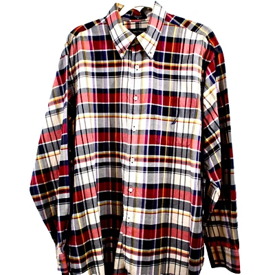 Nautica VINTAGE Oxford Cloth Long Sleeve Shirt Mens XL Button Front Logo - Image 1 of 4
