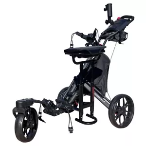 CaddyTek CaddyLite EZ-S Pro 3-Wheel Swivel Golf Buggy + Removable Seat - Picture 1 of 10