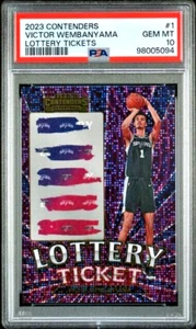 PSA 10 Victor Wembanyama 2023-24 Contenders Lottery Tickets #1 Wemby RC Spurs - Picture 1 of 2