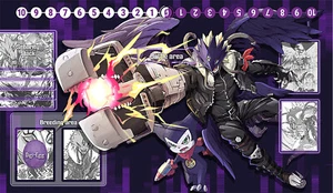 Digimon Playmat Beelzemon - NUEVO & EMBALAJE ORIGINAL alfombra de juego TCG Beelzemon Impmon - Imagen 1 de 5