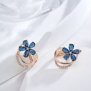 585 Gold Ohrringe Damen Echtgold gefüllt Huggie Creolen Schmuck Geschenkbox NEU - Bild 1 von 3