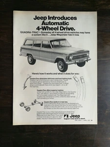 Vintage 1973 Jeep Wagoneer Quadra-Trac Full Page Original Ad 1022 - Picture 1 of 1