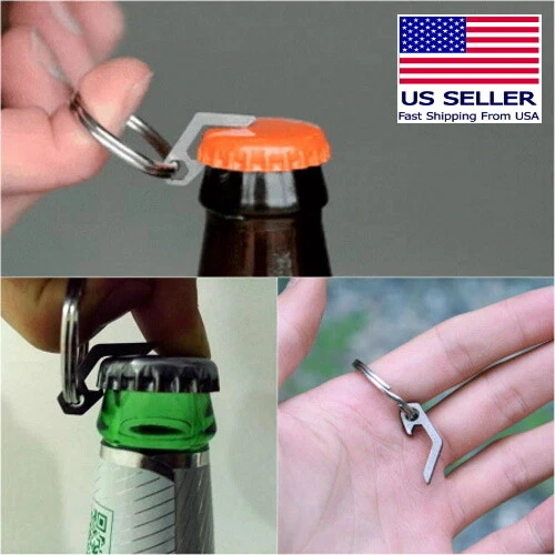EDC Mini Lightweight Bottle Beer Opener & Keyring Pocket Tool Utility Keychain