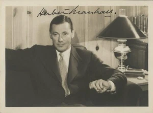 Herbert Marshall-Vintage Signed Photograph - Picture 1 of 1