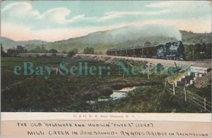 Oneonta NY - PUENTE FERROVIARIO D&H TRAIN & RYNDES - Postal - Imagen 1 de 2