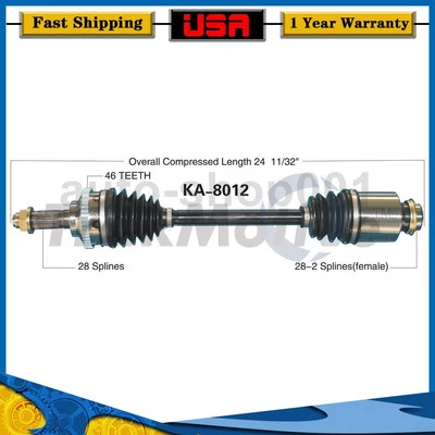 Eje delantero derecho CV eje articulado para Kia Spectra 1.8L 2004 2003 2002 2001 Foto 1 de 2