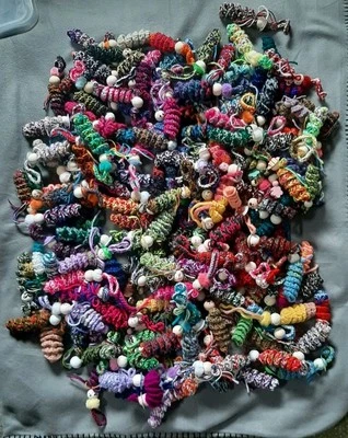 Sorgen-/ Glückswürmchen mit Spruch und Verpackung   - Bild 1 von 4