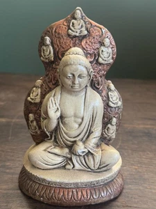 Resin Meditating Buddha Vitarka Mudra Figure - Picture 1 of 6