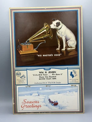 1951 RCA VICTOR Victrola Radio CALENDÁRIO PUBLICITÁRIO Minnesota Browns Valley - Imagem 1 de 4