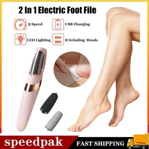 2 In 1 Rechargeable Electric Foot Grinder Pedicure Machine Dead Skin Remover - Picture 1 of 17