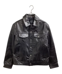 COACH Leather trucker jacket / Leather jacket / CM795 Size: S Black Men CM795 - Picture 1 of 5