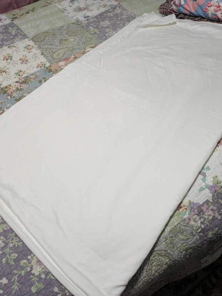 Sábana plana completa de algodón orgánico Habitat 500 hilos ropa de cama blanca Foto 1 de 4