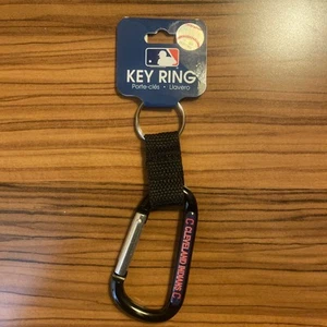 MLB Cleveland Indians Team Carabiner Keychain Enameled Metal - Picture 1 of 2