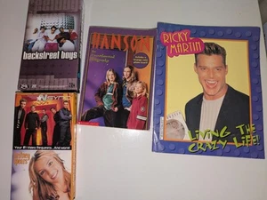 Vintage 90s Y2K Pop Music Lot VHS Books Britney NSYNC Hanson - Picture 1 of 6