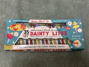 Vtg World Wide 35 Dainty Lites Flowers Star Covers NOS Japan Multi Christmas - Picture 1 of 21