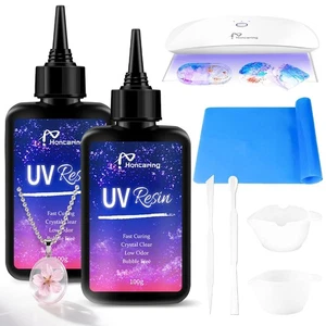 UV Resin Kit 200g with UV Light, Hard Type UV Resin Kit, Upgraded Formula & C... - Picture 1 of 8