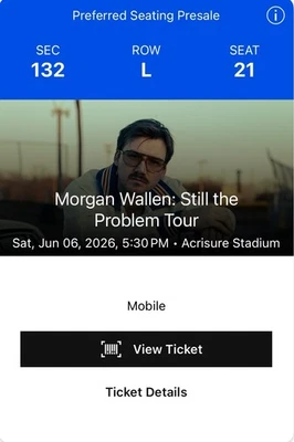 2 MORGAN WALLEN TICKETS PITTSBURGH - Image 1 of 4