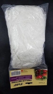 5' x 60' Heavy Duty Grow Trellis Netting 6" Mesh Nylon Polyester Plant Support - Image 1 of 2