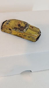 Vintage Tin Litho Police Car Toy 3" 1950-60 Original Wheels - Well Worn - Picture 1 of 5